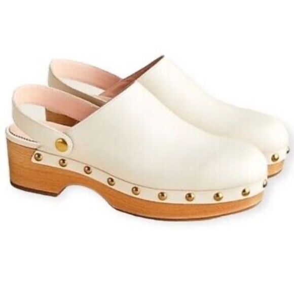J.crew Convertible Leather Studded Clogs - Picture 1 of 9
